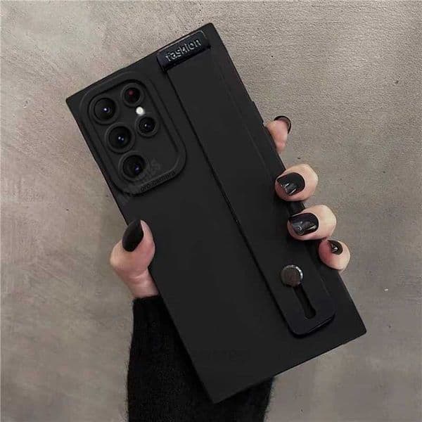 Silicone case for Galaxy S24 S23 S22 S20 Fe Plus super finger grip bracket cover M241209