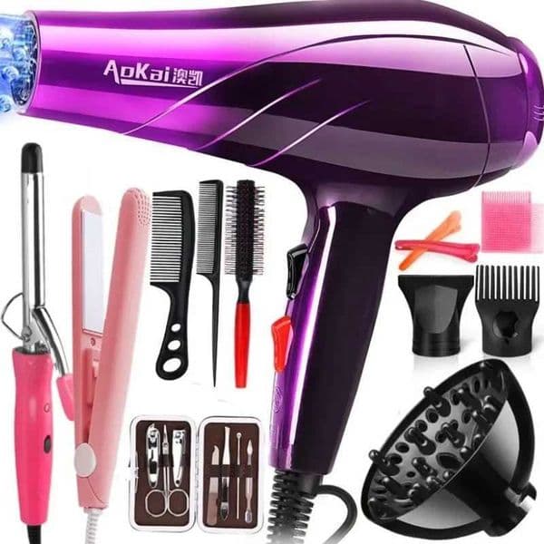 Professional Powerful Hair Dryer Fast Styling Blow Dryer Hot And Cold Adjustment Air Dryer Nozzle For Barber Salon Tools L260525