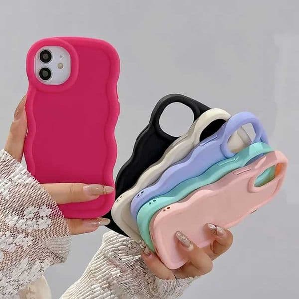 New Arrival Suitable for Galaxy S24 FE S23 S22 ultra S21 A16 A06 A05 S A15 A35 5G back cover candy colored wavy silicone soft phone case Z241209