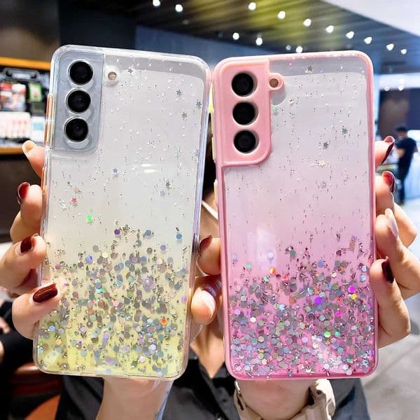 Hot Sale Gradient glitter phone case for Galaxy S21 FE S22 S23 Plus Ultra A73 A72 A71 A52S A53 A54 5G soft TPU cover L02 T241209