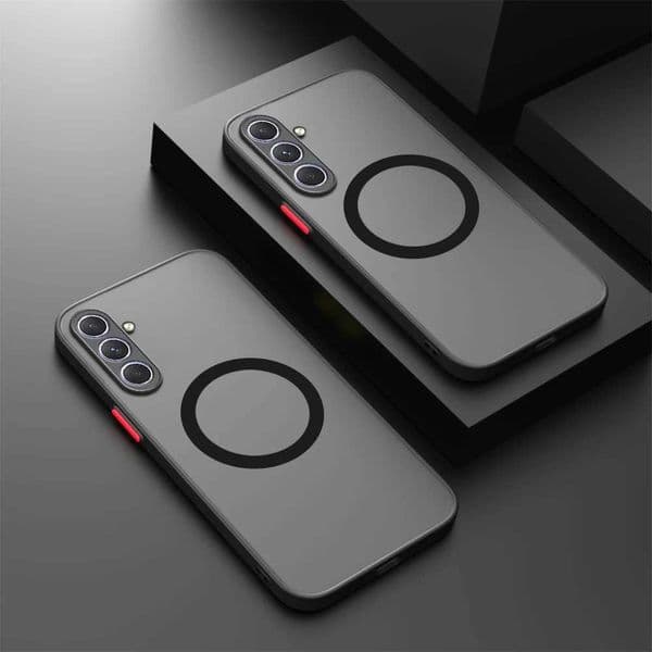 Hot Sale Matte shockproof armor shell for magnetic wireless Galaxy S24 FE S24FE Sumsung S 24FE 24 FE 5G hard PC back cover T241209