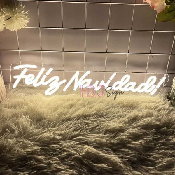 Feliz Navidad neon lights LED lights party rooms wall decorations Christmas and New Year bedroom decorations Merry Christmas LED neon lights X241210