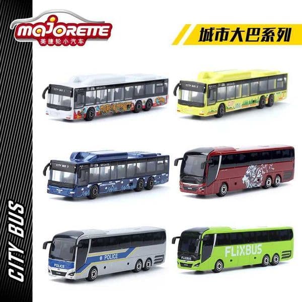 Majorette City Bus Man Lions City C Die Casting Model Collection Toy Car X241209