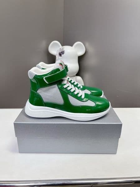 Top Luxury Casual Runner Sports Shoes && America Cup High Top Sneakers Shoes Men Rubber Sole Fabric Patent Leather Men's Wholesale Discount Trainer With Box