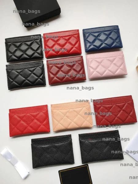designer fashion card holder women men classic pattern caviar quilted wholesale gold hardware small hardware wallet BFG2412043