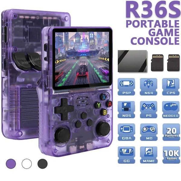 R36S Retro Video Game Console 128GB Handheld Game Console Dual System Open Source Linux Portable Video Game Console Childrens Gift M241210