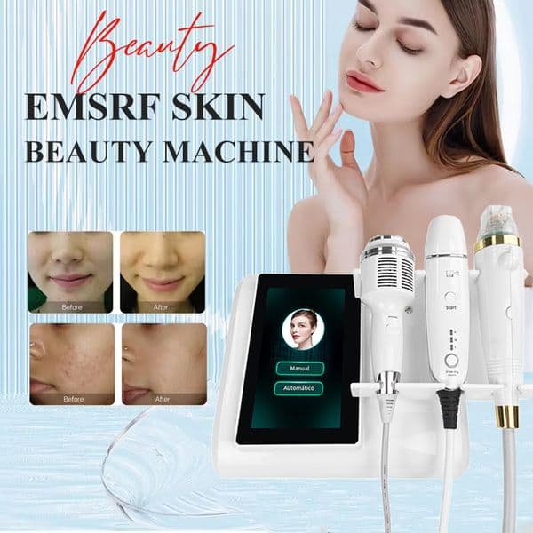 HIFU + RF Microneedle + Ice Hammer 3 in 1 Skin Resurfacing Face Firmness Enhancement Contouring Anti-wrinkle Anti-aging Scar Acne Repairing Beauty Machine
