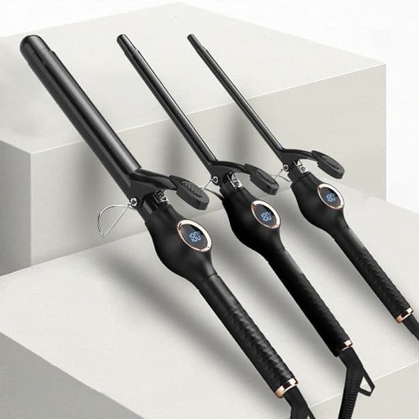 Professional Curling Iron Wand LCD Temp Display Ceramic Instant Heating Hair Curler 9/13/25mm Barrel 200°C Salon Styling Tools 241209