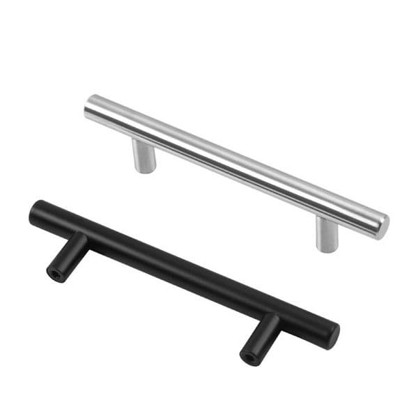 T Type Handles For Cupboard Door Drawer Wardrobe Shoe Cabinet Pulls Stainless Steel 3 Size Universal