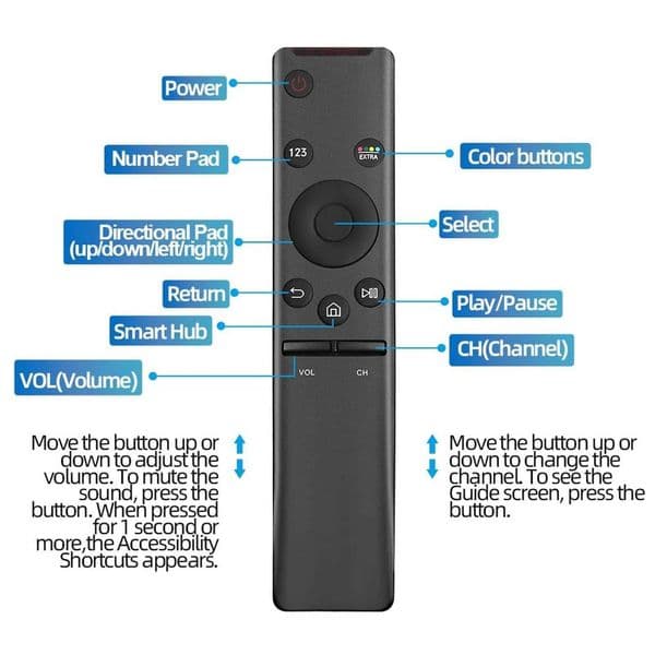 HD 4K Portable BN59-01259B BN59-01259D BN59-01260A BN59-01266A REPLACEMENT FOR UNIVERSAL REMOTE CONTROL SMART TVXJ241210