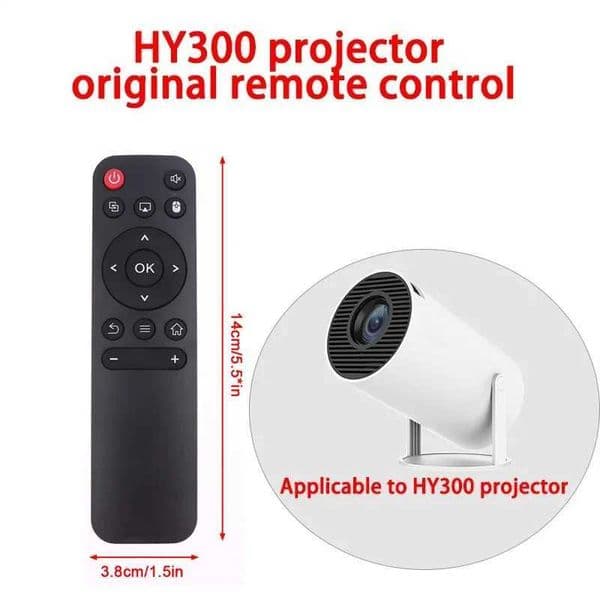 Suitable For HY320MINI/HY300 PRO Projector Remote Control High-Definition 4K Portable Mini Projector Remote ControlXJ241210
