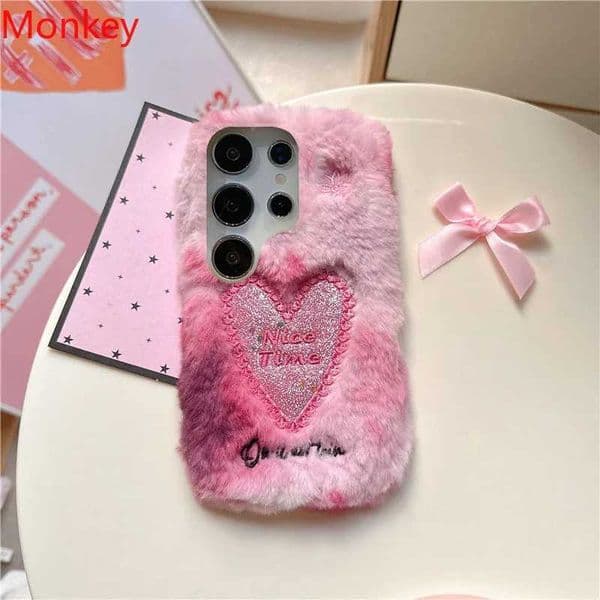 Hot Sale Embroidered plush cute love phone case suitable for Infinix Tecno Camon 30 20 Pro 19 16 12 Pop 8 Pova 6 5 4 3 Neo warm winter cover T241209