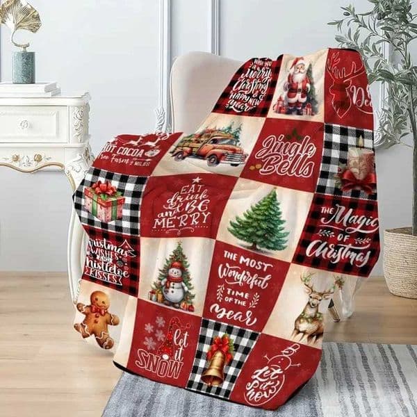 Cozy Flannel Christmas Blanket Soft Woven Throw for All Seasons Perfect Gift Boys Girls Sons Daughters and Birthday CelebrationsXJ241210