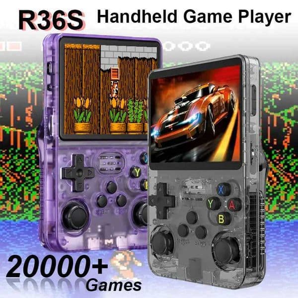 R36S Game Console 3.5-inch IPS Screen 64G Gaming Handheld Pocket Game Console 3D Joystick Portable Video Game Console Open Source M241210
