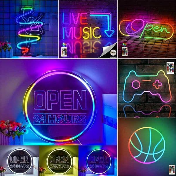 Live music neon lights symphony LED store lights adjustable multi-color room decoration used for music parties clubs art X241210