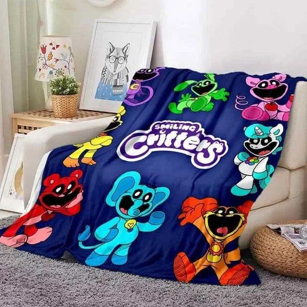 3D Printed Baby Blanket CATNAP DOGDAY Cartoon Smiling Critters Babes Carpet Super Soft Warm for Bedroom LivingRoom Sofa Bed CarXJ241210