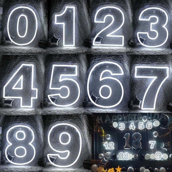 Birthday digital neon sign customization LED neon bar decoration bedroom family room birthday party now wall decoration gift X241210