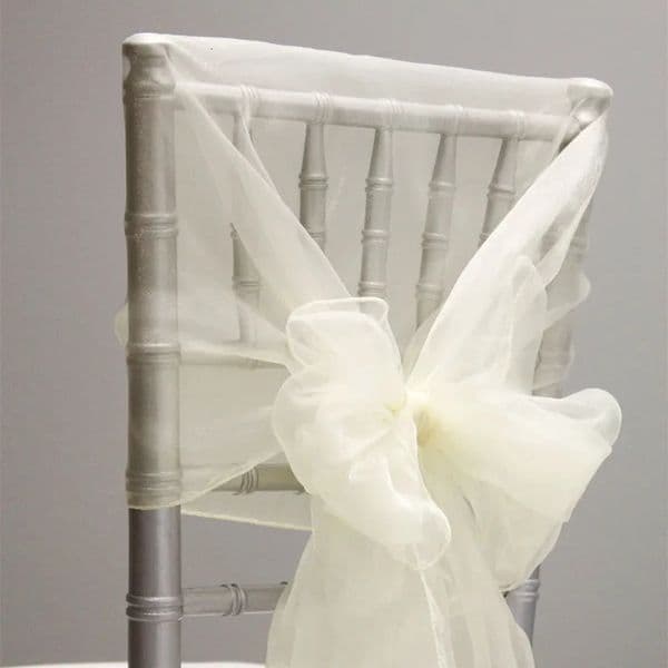 25pcs 65 x 275cm transparent organic chair ribbon belt knot hat el party decoration chair cover bow belt 241210