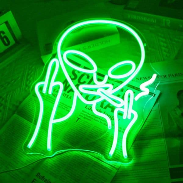 UponRay alien neon sign LED neon sign used for wall decoration human cave game room neon sign decoration USB power supply X241210