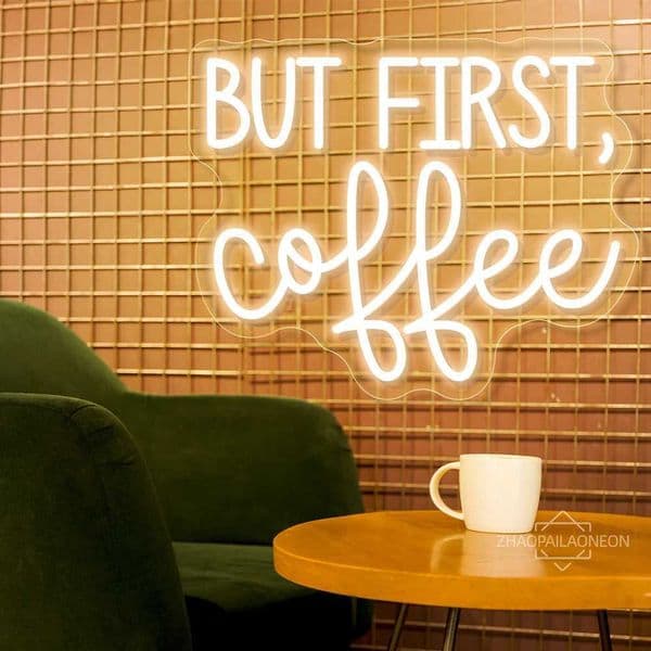 Coffee neon light LED logo restaurant coffee neon light USB coffee shop LED wall window decoration welcome open storage cabinets bar coffee neon light logo X241210