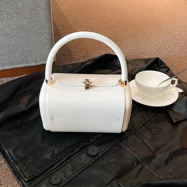 Boston Simple PU Handbag High Quality Buckle style Versatile Womens Shoulder Bag 241210
