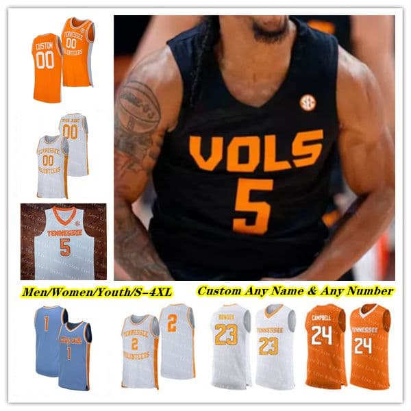 Chaz Lanier VOLS College Basketball Jersey Igor Milicic Jr. Zakai Zeigler Gainey Cade Phillips Felix Okpara Jahmai Mashack Cameron Carr J.P. Estrella 4XL