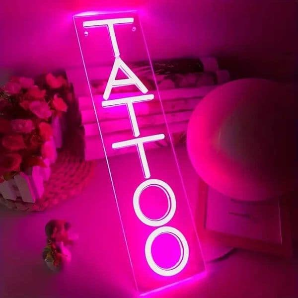 Tattoo neon lights for tattoo salons studios shops LED interesting wall art decoration for commercial stores window display signs USB power supply X241210