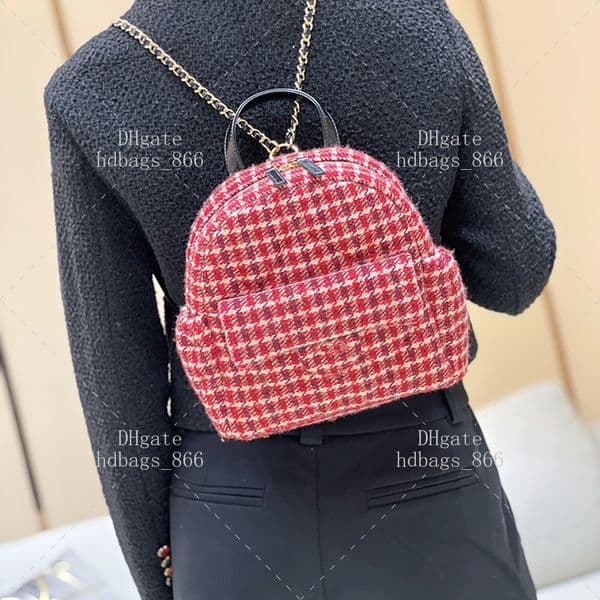 Luxury designer bag canvas backpack 28CM shoulder bag super high-quality book bag with box C674