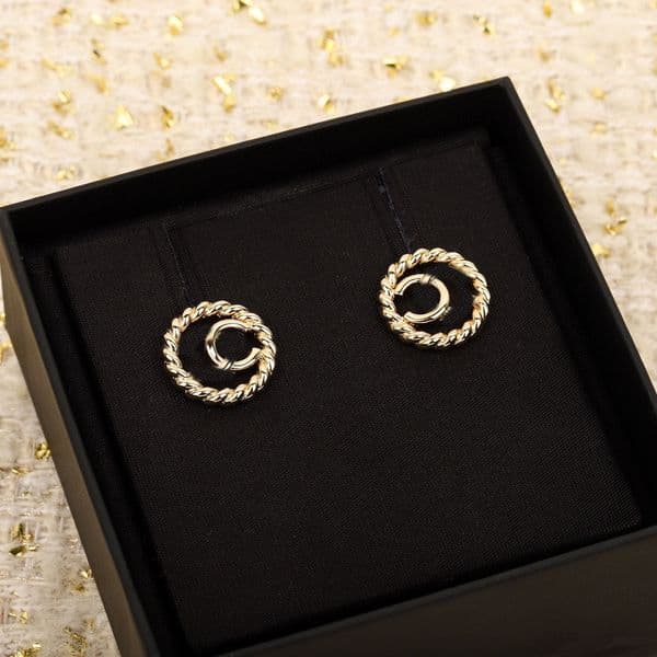 2026 Luxury quality charm pendand drop earring stud design round shape in two colors plated have stamp PS6855