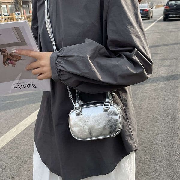 Korean Style Trendy Minimalist Hand-Held Bowg Bag For Women's Summer New Single Shoulder Crossbody Small Square Bag, Fashionable Quality Classic