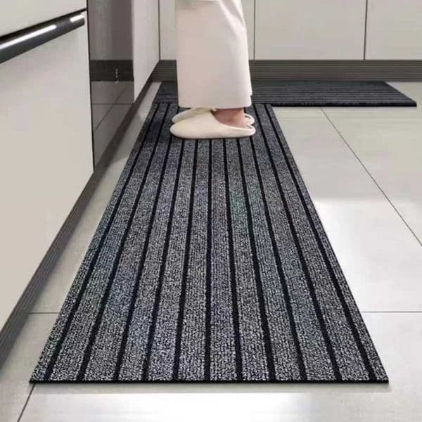 Non Slip Kitchen Floor Mat For Home Striped Carpet Solid Color Striped Kitchen Carpet Super Absorbent Kitchen Floor Mats DecorXJ241211