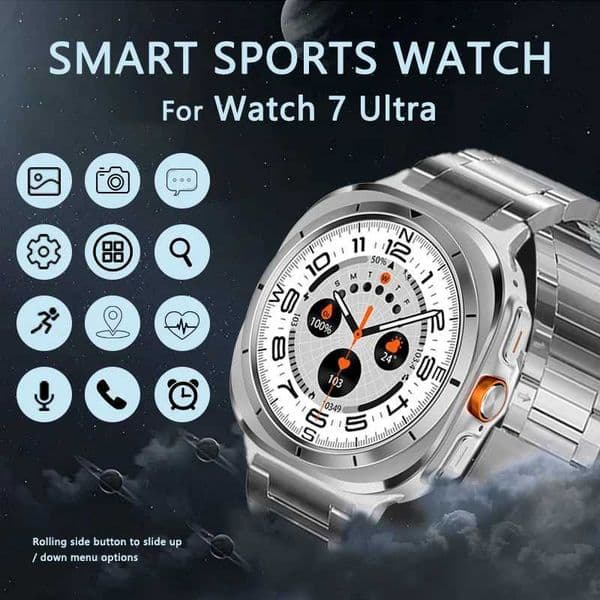 7 Multi functional Smart Watches with Music Control 24-hour Health Monitoring Sports Tracker AMOLED Screen Smart Sports Watch T241213