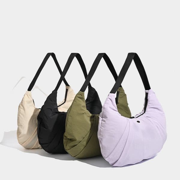 All-match Croissant Nylon Yoga Bag 2024 New Lightweight Fitness Bag Large Capacity Dumpling Crescent Bag
