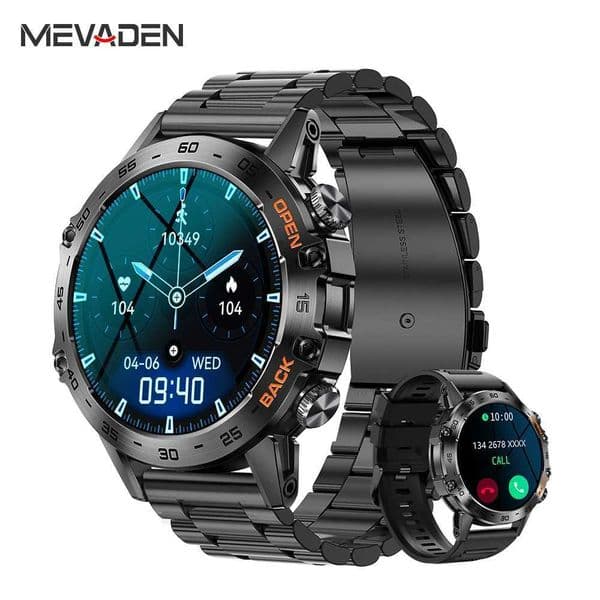 MEVADEN Steel 1.39 BT Call Smart Watch Mens Sports Fitness Tracker Watch IP67 Waterproof Smart Watch Suitable for Android iOS MD52 T241213
