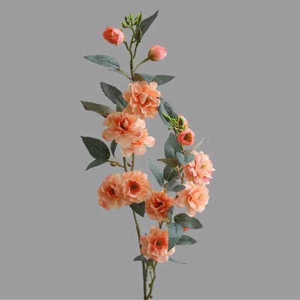 New Camellia branch with Fake leaves artificial flower home table decor flores artificiales autumn floralXJ241212