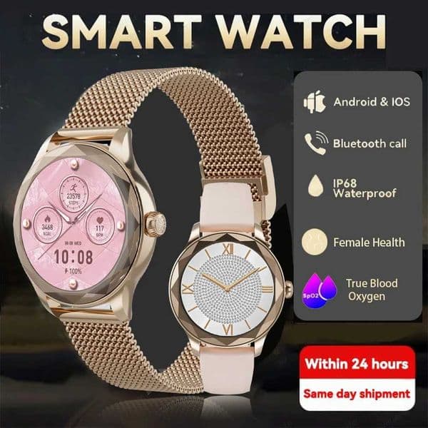 Zordai OD8 ultra-thin womens smartwatch AMOLED full screen IP68 waterproof womens watch sports fitness tracker smartwatch T241213