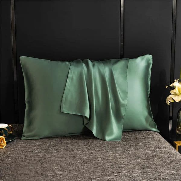 Natural Mulberry Silk Pillowcase HighQuality Cover Solid Color Envelope Pillow Bedding Sleeping 241213