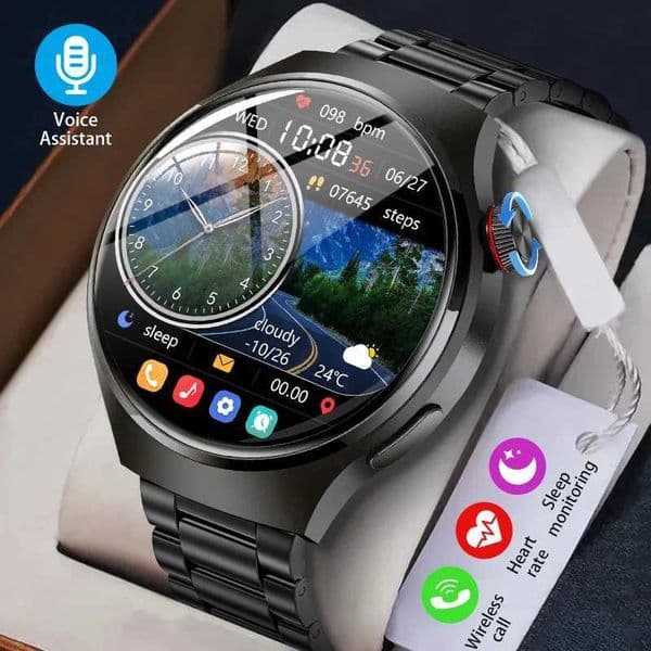 LIGEs new mens 1.52-inch full touch screen BT call heart rate waterproof mens smartwatch for GPS sports tracker T241213