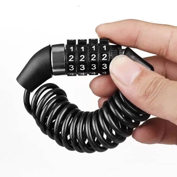 Bicycle Lock Steel Cable Chain Security Password 4 Digit AntiTheft Combination Number Code Safety Bike Accessories 241203