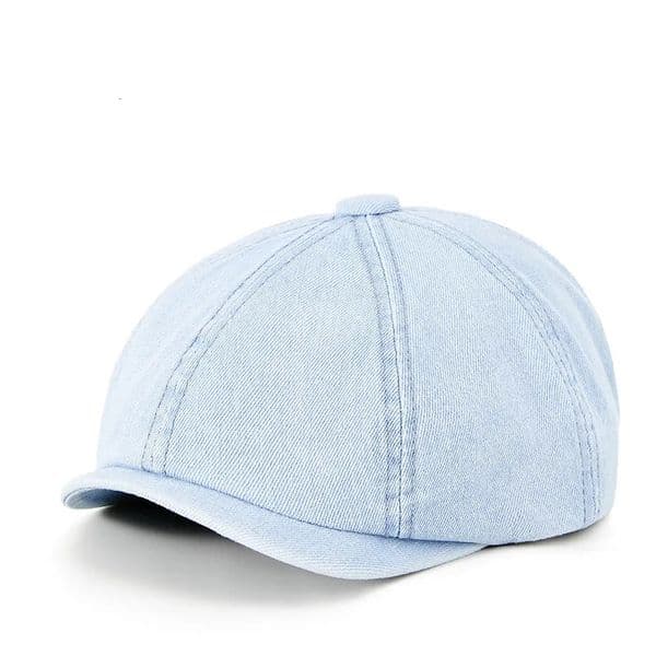 Denim Octagonal Hat Lady Cotton Beret Dad Ivy Cap Man Casual sboy Caps 241214
