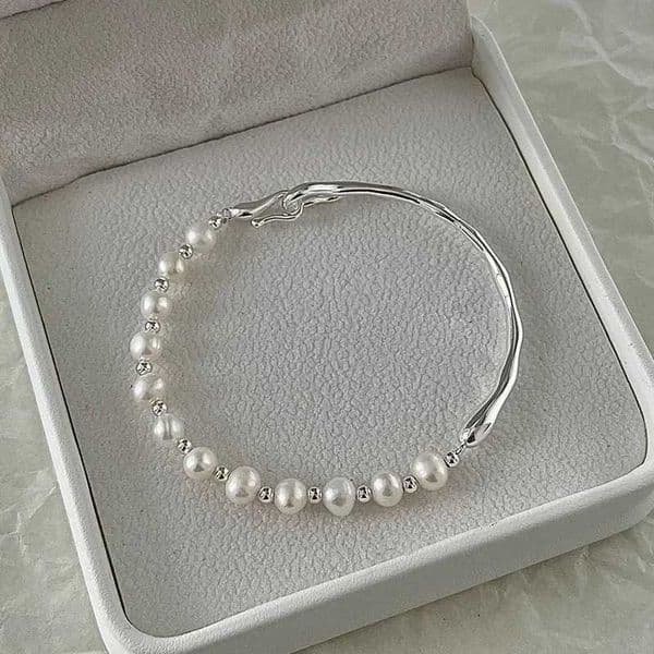 Diamond Bracelet Luxury 925 Sterling Silver Knots Pearl Bracelet For Women Vintage Irregular Metal Charm Bracelets Fashion Party Jewelry Giftsxj250219 hand chai