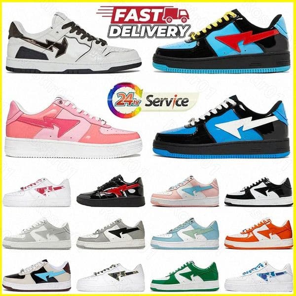 Sandals bapester Camouflage SK8 Stas Bapestaity Shoes Luxury Skateboarding Patent Flat Designer Casual Trainers Platform Low OG Calfskin Jogging Womens Mens S t4z