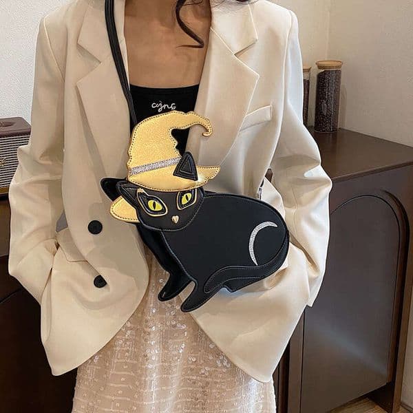 Niche Design Alien Commuter Crossbody Ins Fengsen Soft Girl Creative Kitten Shoulder Bag 2024 New Casual Versatile Fashion Clothing