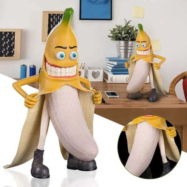 Resin Crafts Spoof Toys Banana Funny Model Home Decor Banana OrnamentXJ241214