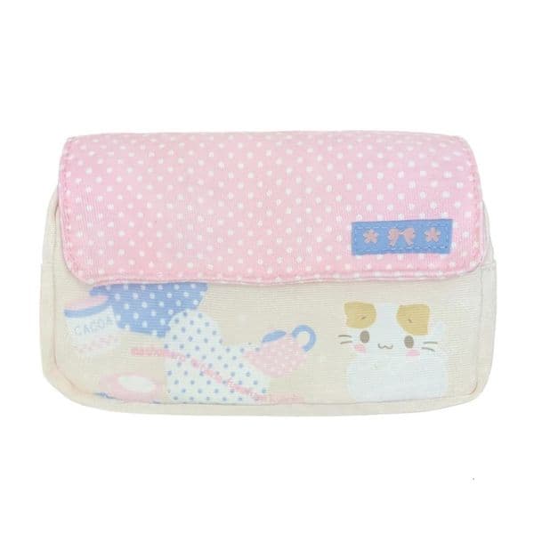 Masyumaro fluffy Fuwa Nyanko cat pencil case for cute pencil bags in school Kawaii storage organizer makeup bag cosmetics bag 241212