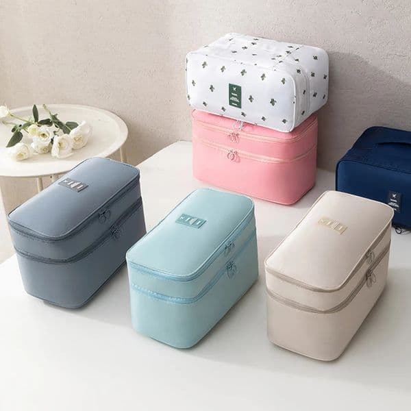4 Tiers Travel Clothes Bag Underwear Bra Socks Storage Bag Portable Cosmetics Organizer Bag Large Capacity Foldable Storage Bag 241214