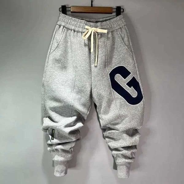 Korean bag pants mens spring and summer new sports pants personalized sports letter casual pants elastic fully matched Pantalones Hombre X241216