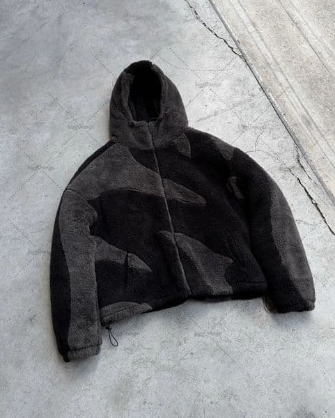 High Street Fashion street clothing Gothic punk irregular pattern color block jacket mens personalized casual zipper hooded 241211