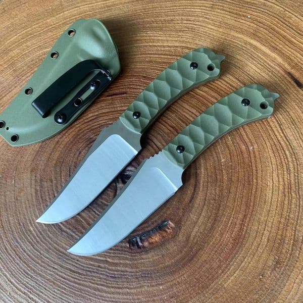 A7410 Survival Straight Knife 5Cr13Mov Satin Blade Full Tang G10 Handle Outdoor Camping Hiking Tactical knife Fixed Blade Knives with Kydex