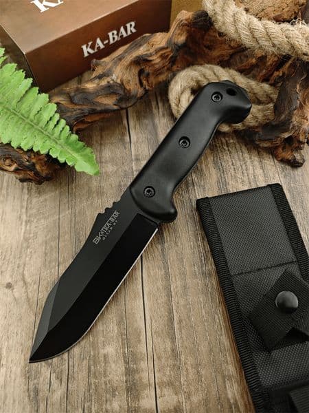 KA-BAR BK-10 BECKER CREWMAN Fixed Blade folding knife Survival Knife with Sheath 8Cr13Mov Blade Nylon Fiber Handle Bushcraft Outdoors Utility Tactical Tools 330